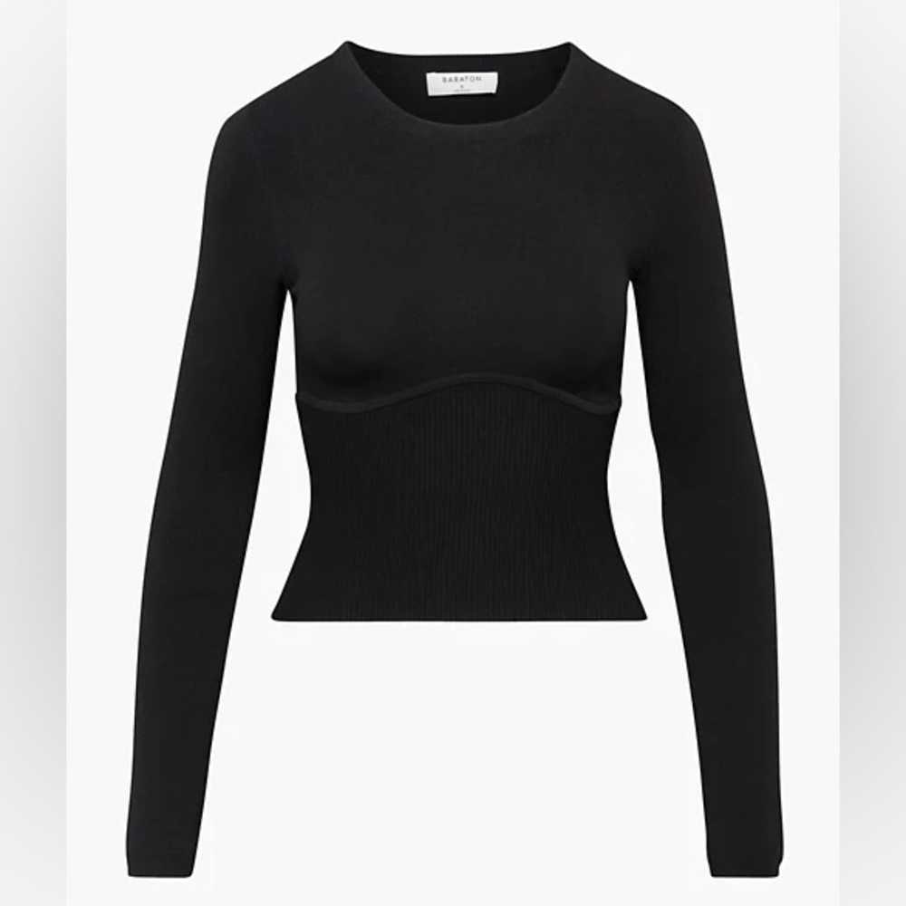 Aritzia Babaton Sculpt Knit Empire Longsleeve